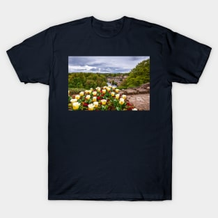 knaresborough Viaduct And Spring Tulips T-Shirt